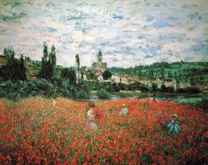 Claude Monet Poppy Field near Vetheuil
